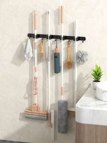 Heavy Duty Wall Mounted Tool Storage Rack - Garage And Garden Tool Organizer, Customizable For Mops, Brooms, Shovels, Rakes, Hammers, Screwdrivers, Wrenches, Garage Tool Hooks, Practical Storage Shelf - Storage Rack - View 7
