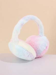 1pc Children's Colorful Tie-Dye Plush Windproof Warm Cute Earmuffs Suitable For Outdoor Travel And Daily Use - Multicolor - View 9