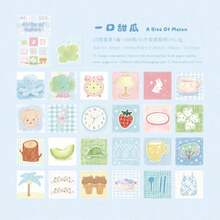 100pcs Mini Basic Sticky Notes, Wish Memorial Album Hand-Drawn Pattern Planner Stickers Decoration, Suitable For Notebooks, Diaries, Planners, Back To School Season, School Opening Season - one-size - View 13