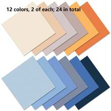 24pcs Macaron Solid Color Theme Sticker Set, Perfect For Making Greeting Cards, Journals, Planners, DIY Envelopes, Greeting Cards And Decorative Handmade Crafts - Baby Blue - View 9