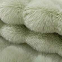 Soft Fluffy Rug Pastel Green Area Round Rug,For Bedroom,Living Room,Study,Office,Plush Bedroom Rugs, Washable & Non-Slip,Cute Rug,Faux Fur Rug,Living Room Rug,Bedroom Rugs,Bedside Rug,Decorative Rug,Bedroom Decor,Autumn Home Decor,Room Decorations - Pastel Green - View 5