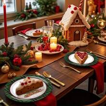 Christmas Disposable Tableware Set,Perfect Decorations For Christmas Party, Picnic, Camping, Gathering And Events - A - View 5