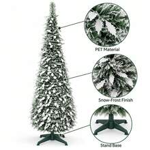 Christmas Tree 180cm, Tall Festive Tree For Room Corner, Window Display And Seasonal Decor - Green - View 4