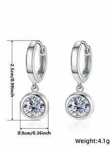 1 Pair Elegant Cubic Zirconia Earrings For Women Wedding Engagement Party Jewelry Valentine's Day Gift - 1# - View 6
