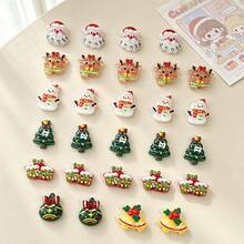 20/50/100pcs Christmas Resin Mini Charms, Santa Claus, Reindeer, Christmas Tree DIY Cream Glue Phone Case Hair Clip Sticker Material - Random Mix - Multicolor - View 1
