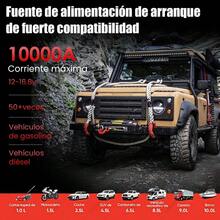 Arrancador de Batería para Auto 10000A Portátil, Compresor de Aire 150 PSI con Power Bank 40000mAh, Inflador Inteligente con Pantalla LED para Coche, Moto y Vehículos - Negro - Ver 3
