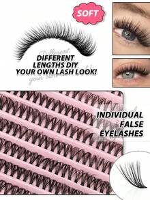 9 Styles DIY Lash Cluster Kit, 3 Set Options With C & D Curl Individual Lashes, Natural Wispy False Eyelash Extensions, Soft Fluffy Lightweight Lash Segments For Easy Application, Everyday Makeup, Beauty Looks And Gift - View 4