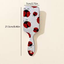 1 st Lucky Seven-Star ladybugs-mönstrad luftkudde-massagekam, för vått och torrt hår, volymgivande och utredande hårborste - Multifärgad - Visa 5
