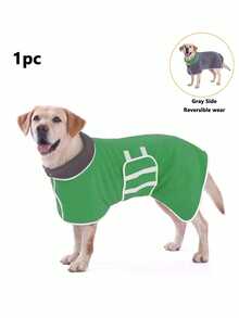 1pc Reversible Dog Absorbent Bathrobe, Plush Bathrobe, Soft And Comfortable, Quick-Drying And Adjustable, Suitable For Different Dog Breeds And Body Types, Ideal For Bathing, Swimming, Beach And Daily Care - Multicolor - View 22