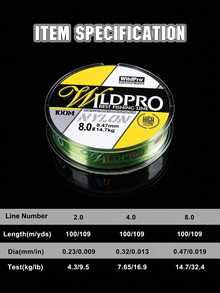 GOTURE Low Visibility Nylon Fishing Line 1pc 100m/109yds Durable Invisible Monofilament Line Suitable For All Fish - Multicolor - View 3