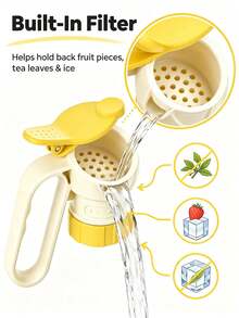 1/2/4/6pcs Multi-Function Bottle Spout With Handle, Filtered Beverage Dispenser Mouth, Easy Pour Bottle Cap Accessory For Water, Juice, Iced Tea And Drinks, Kitchen Refrigerator Beverage Pourer - Multicolor - View 6