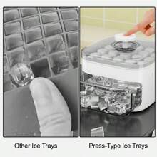 Portable Ice Maker With One-Touch Press Double Layer 50 Ice Cube Maker UK - A - View 8