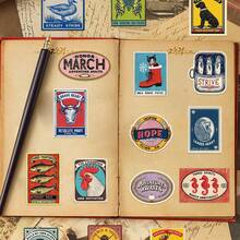50pcs Cartoon Vintage Inspirational Graffiti Stickers Decoration Notebook Phone Luggage DIY - Multicolor - View 4