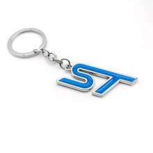 Metal ST Style Car Keychain Key Ring Holder For Ford Focus Fiesta Kuga Mondeo Ecosport Fusion Vehicle Accessories - A - View 13