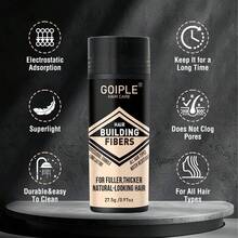 Goiple 3pcs Hair Fiber, Instantly Fill Hairline And Thin Hair, Create Fuller And Thicker Effect, Immediate Coverage For Bald Spots, Unisex Hair Fiber, Natural Hair Powder To Conceal Hair Loss (27.5g) - Multicolor - View 7