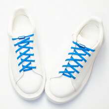 2 Pairs Elastic No-Tie Shoelaces, Colorful Capsule Lock Sports Shoelaces, Easy Daily Replacement, Suitable For Sneakers And Skate Shoes - 2 Pairs Light Blue + 4 Light Blue Capsule Buckles - View 2