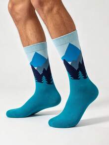 Men's Mid-Calf Casual Socks, Spring/Autumn Sports Fashion Breathable Ins Socks - Multicolor - View 5