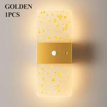Modern Crystal Motion Sensor Wall Lamp, LED Smart Sensor Acrylic Wall Light, Wireless LED Wall Lamp, Battery-Powered Night Light, Adjustable Color Temperature And Brightness, Suitable For Hallways, Bathrooms, Bedrooms, Home Decoration, Living Room - Square Multicolor - View 25