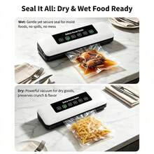 DELICIO Vacuum Sealer Machine, 65kPa Food Sealing Machine With Dry, Wet ...
