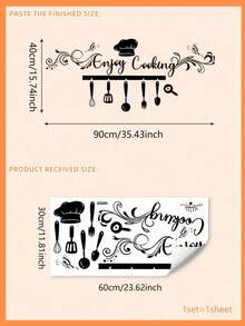 1 buah Stiker Dapur PVC, Stiker Dinding Grafis Slogan Modernis untuk Renovasi Dapur, Stiker, Stiker Dinding, Stiker Vinyl untuk Dekorasi Rumah, Item Dekorasi Musim Semi untuk Menyegarkan Rumah Anda, Stiker Dekorasi Rama, Hadiah Ulang Tahun, Wisuda, Dekorasi Dapur - Beraneka warna - View 7
