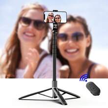 Q06 Black Multifunctional Selfie Stick: Made Of ABS And Aluminum Alloy; Features An Integrated Tripod And Bluetooth Remote Shutter; Supports 360° Rotation; Suitable For Selfies, Videos, And Live Streaming; Compatible With IOS, Android, And Cameras. - View 4