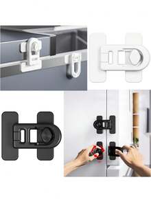 Kunci Pintu Kabinet Universal - Pemasangan Tanpa Alat, Cocok Untuk Kabinet, Laci, Kulkas, Kunci Pengaman Anak - Perekat Kuat, Sulit Dibuka Oleh Balita, Bahan - Universal, Kompatibel Dengan Bahan Kayu Dan Logam - MultiWarna - View 6