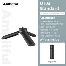 Ambitful UT03 Mini Tripod, Mantis Hook Small Desktop Tripod With 1/4" Screw, One-Click Portable Lightweight Stand, Suitable For Action Cameras, Pocket Gimbals, Smartphones - View 9