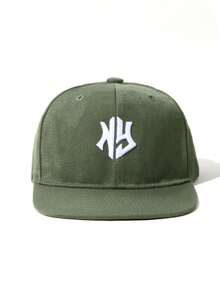 1pc NY Embroidered Flat Brim Baseball Cap, Colorblock Contrast Hip Hop Streetwear Hat, Adjustable Unisex Dance Flat Cap Outdoor Sun Hat, Lightweight - Baseball Cap - View 15