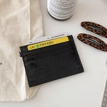 鉚釘裝飾裂紋卡夾 多格迷你錢包零錢袋 韓系收納小包 - 彩色 - 查看 7