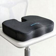 1pc Mesh Memory Foam Seat Cushion, 45*35*7cm Upgraded Version, Breathable Mesh, Excellent Support, Removable & Washable Cover, Suitable For Home Chairs, Office Long Sitting, Driving, Enhances Comfort - 1PC - View 14