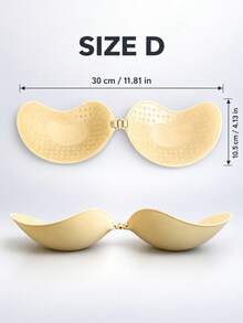 1pc Invisible Strapless Silicone Breast Pads, Reusable Mango-Shaped Push-Up Bra Cups, Soft Thick Padding, Suitable For Small Breasts, Enhances Lift And Cleavage, Ideal For Wedding Dresses, Backless Dresses, Bikinis And Tank Tops - A - View 11