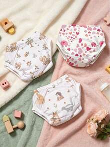 Celana Latihan Toilet Bayi Motif Kartun, Celana Dalam Belajar Menyerap Berlapis-lapis untuk Balita, Celana Pendek Latihan Popok. - MultiWarna - View 9