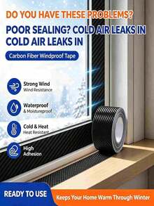 Windproof Carbon Fiber Tape, Self-Adhesive Vinyl Wrap Roll, Waterproof Anti-Scratch Door Sill Protector For Car, SUV, Truck, Automotive Exterior Trim Sticker - Multicolor - View 5