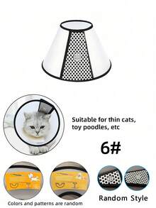1pc Pet Recovery Collar Protective Shield, Universal For Cats & Dogs, Anti-Licking & Anti-Biting - White - View 11
