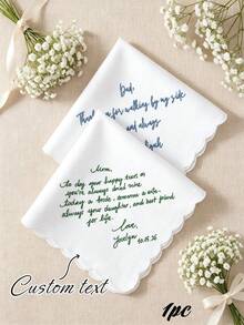 Custom Personalized Wedding Handkerchiefs – Embroidered Text And Tassel Accents; Elegant Lace Accessories For Weddings And Bachelorette Parties - Multicolor - View 13
