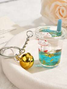 Milk Tea Cup Fudge Keychain, Creative Lucky Cat Acrylic Pendant, Girls' Bags, Car Keychain Small Gifts, Bag Charms, Squishy, Party Favors, Trinkets - Multicolor - View 8