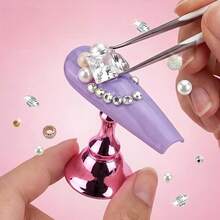 8pcs For Nail Practice Holders Set, Reusable For Nail Tip Stands, Manicure Tool For Nail Training, Display And Press-On For Nail Creation - Multicolor - View 2