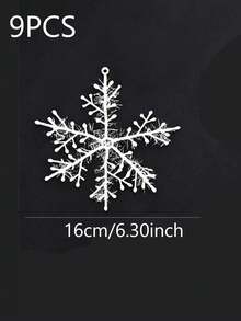 Christmas Snowflake Decorations - White Plastic Snowflakes, Suitable For Christmas Trees, Weddings And Window Decor, Ideal For Holiday And Party Celebrations, Create Christmas Atmosphere, Winter Essential - Multicolor - View 26