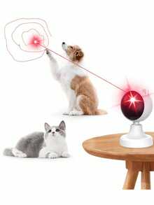Juguete láser automático LED para gatos, forma de gatito, puntero láser rojo, juguete interactivo para gatos, adecuado para mascotas - recargable por USB - Multicolor - Ver 11