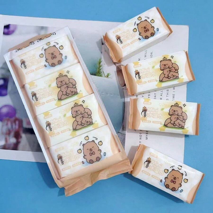 Adult Daily Cleaning Care Wet Wipes, Small Pack Travel Size, Portable Cleaning Wet Wipes, Small Pack Pull-Out Cleaning Wet Tissues, Back To School Daily Cleaning Essentials - Multicolor - View 1