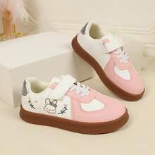 1 Pair 2026 New Embroidery Pattern Kids Sports Casual Training Shoes, Very Comfortable, Lightweight, Non-Slip And Durable. Suitable For Outdoor Activities, School, Hiking And More - Pink - View 5