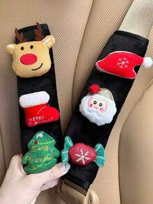 Bọc vai dây an toàn ô tô hình ông già Noel và cây thông Noel dễ thương, trang trí nội thất xe hơi, quà tặng Giáng Sinh cao cấp - Giáng sinh - Xem 9