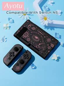 Ayotu 1pc Sun Moon Star Pattern Protective Case For Switch2/Switch NS/Switch OLED Game Console, New Generation TPU Soft Shell, Universal Game Controller Protective Cover, Switch Controller Protective Case, Switch Game Accessories, Anti-Drop, Anti-Slip, Anti-Scratch, Fashionable, Autumn Romantic/Back To School Gift/Valentine's Day Gift/Christmas Gift/Halloween Gift - Multicolor - View 13