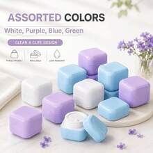 8pcs Luxury Macaron Color Refillable Bottles, Rectangular PP Storage Containers, Waterproof Leak-Proof Cosmetic Boxes, Thickened PP Material Injection Molded, Sturdy Durable Very Practical Convenient Durable - Multicolor - View 1