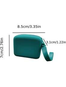 1pc Silicone Coin Purse, Mini Zipper Storage Bag With Wrist Strap, Waterproof Portable Earphone Lipstick Key Pouch, Small Travel Organizer Case - Multicolor - View 6