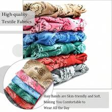 Băng đô phong cách Boho bản rộng, dày, chống trượt (2 gói) – Băng đô mềm, co giãn, thấm mồ hôi cho nữ (Một size phù hợp với tất cả) - Nhiều màu - Xem 6
