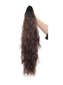 Claw-Clip Ponytail Featuring Long, Wavy Hair And Delicate Braids; A Stylish Accessory Perfect For Music Festivals, Parties, And Everyday Looks. - Multicolor - View 10