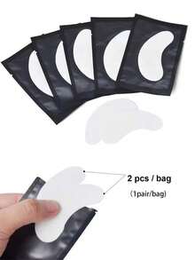 10 Pairs Hydrogel Eyelash Extension Eye Patches Professional Under Eye Pads Eyelid Pads Makeup Tools - Black - View 4