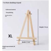 1/3-Piece Wooden Easel Frame, Wedding Table Card Holder, Photo Display Stand, Handmade Painting Artist Supplies, Home Decoration, Natural Wood Legs Display Stand, Conference And Wedding Table Card Holder, Painting And Craft Wooden Display Stand, Mini Easel, Multi-Functional Painting Display Stand, Triangular Phone Stand, Desktop Decorative Display Stand. - Wood Color - View 12