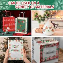 2/1 Set PET Christmas Long Strip Craft Stencils, Reusable Border Templates With Merry Christmas Letters, Santa Claus, Snowman, Christmas Tree, Snowflake And Gingerbread Man Hollow Design, Plastic Handmade Tool Set, Suitable For DIY Scrapbooking, Wall Decoration And Fabric Photo Album Cover - One Size Fits All - View 5
